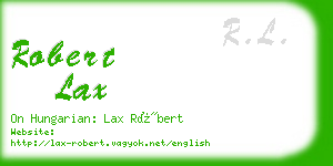 robert lax business card